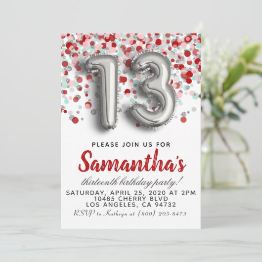 Invitation du 13e anniversaire (Debout devant)