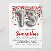 Invitation du 13e anniversaire (Devant / Derrière)