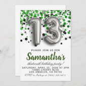 Invitation du 13e anniversaire (Devant / Derrière)