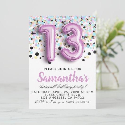 Invitation du 13e anniversaire (Debout devant)