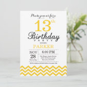 Invitation du 13e anniversaire Chevron jaune (Debout devant)