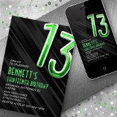 Invitation du 13e anniversaire des garçons moderne