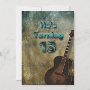 Invitation du 13e anniversaire - Guitare/Homme