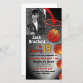 Invitation du 13e anniversaire, panier (Devant / Derrière)