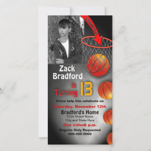 Invitation du 13e anniversaire, panier