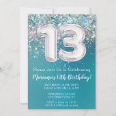 Invitation du 13e anniversaire Parties scintillant (Devant)