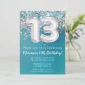 Invitation du 13e anniversaire Parties scintillant (Debout devant)