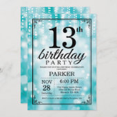 Invitation du 13e anniversaire Parties scintillant (Devant / Derrière)