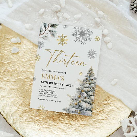 Invitation du 13e anniversaire, treize Anniversair