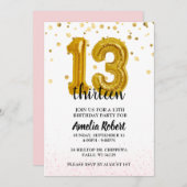 Invitation du 13e anniversaire Treize Invitations (Devant / Derrière)
