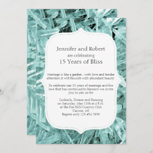 Invitation du 15e anniversaire de Crystal turquois