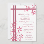 Invitation du 15e anniversaire de la fête de fleur (Dos)