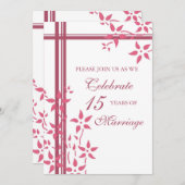 Invitation du 15e anniversaire de la fête de fleur (Devant / Derrière)