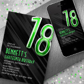 Invitation du 18e anniversaire des garçons moderne