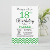 Invitation du 18e anniversaire Green Chevron (Debout devant)