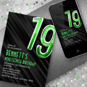 Invitation du 19e anniversaire des garçons moderne