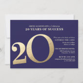 Invitation du 20e anniversaire d'affaires (Devant)