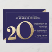 Invitation du 20e anniversaire d'affaires (Devant / Derrière)