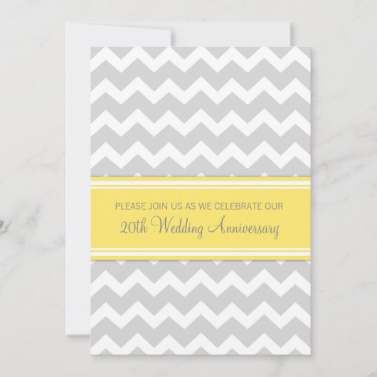 Invitation du 20e anniversaire de Yellow Grey Chev (Devant)