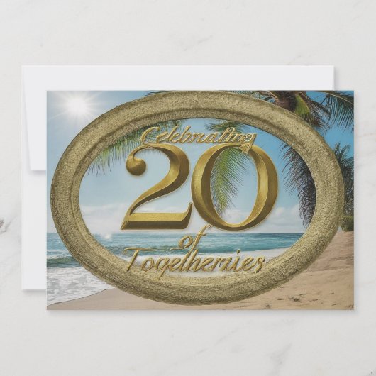 Invitation du 20e anniversaire du Mariage (Devant)