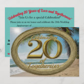 Invitation du 20e anniversaire du Mariage (Devant / Derrière)