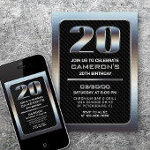 Invitation du 20e anniversaire masculin