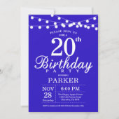 Invitation du 20e anniversaire Royal Blue (Devant)