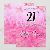 Invitation du 21e anniversaire (Devant / Derrière)