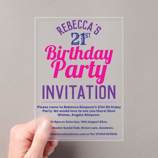Invitation du 21e anniversaire (In situ (ordinateur de poche))