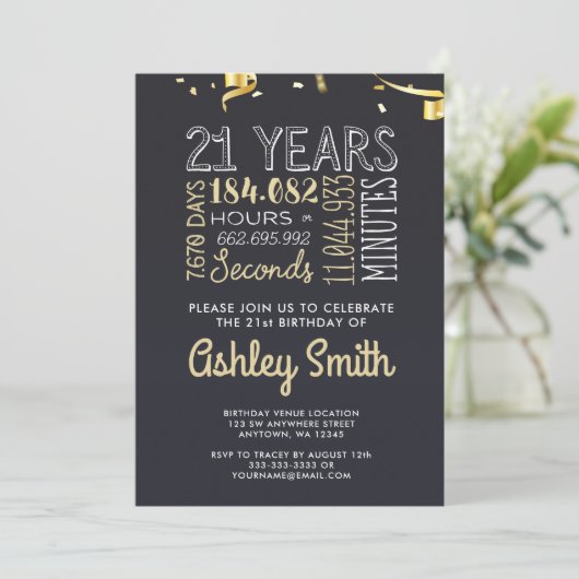 Invitation du 21e anniversaire - 21 ans heures sec (Debout devant)