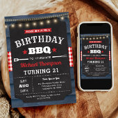 Invitation du 21e anniversaire - Barbecue Party