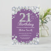 Invitation du 21e anniversaire Diamant violet et a (Debout devant)