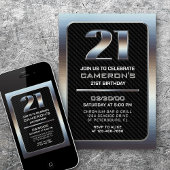 Invitation du 21e anniversaire masculin