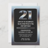 Invitation du 21e anniversaire masculin (Devant)