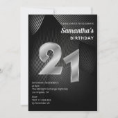 Invitation du 21e anniversaire moderne (Devant)