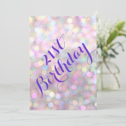 Invitation du 21e anniversaire Sparkly (Debout devant)
