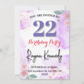 Invitation du 22e anniversaire (Devant)