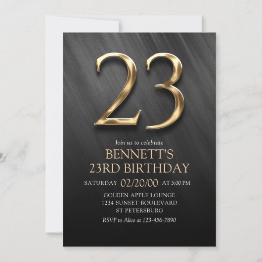Invitation du 23e anniversaire (Devant)