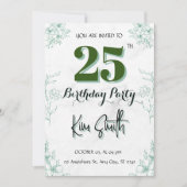 Invitation du 25e anniversaire (Devant)