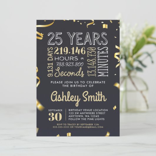 Invitation du 25e anniversaire - 25 ans Heures Sec (Debout devant)