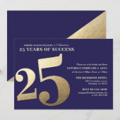Invitation du 25e anniversaire d'affaires (Devant / Derrière)