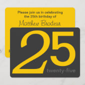 Invitation du 25e anniversaire des douanes du char (Devant / Derrière)