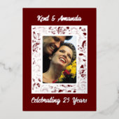 Invitation du 25e anniversaire du cadre à huile d' (Recto)