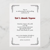 Invitation du 25e anniversaire du cadre à huile d' (Verso)