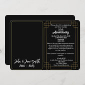 Invitation du 25e anniversaire du Jubilé d'argent  (Devant / Derrière)