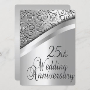 Invitation du 25e anniversaire du Mariage