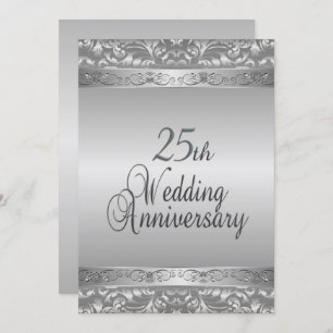 Invitation du 25e anniversaire du Mariage