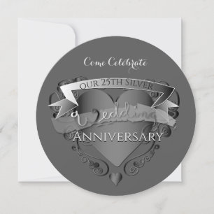 Invitation du 25e anniversaire du Mariage
