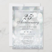 Invitation du 25e anniversaire du Mariage d'argent (Devant)
