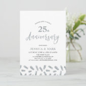 Invitation du 25e anniversaire du Mariage d'argent (Debout devant)